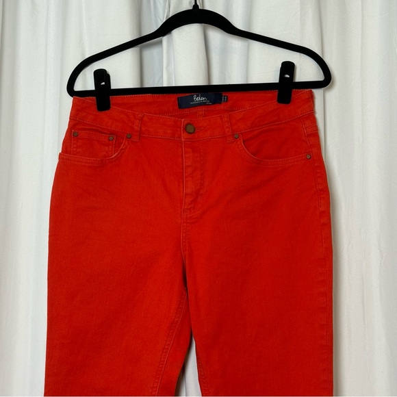 Boden Cambridge Ankle Skimmer Coral Orange Jeans 8L Preppy - Picture 5 of 13